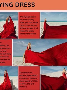 Dramatic Red Flying Infinity Dress